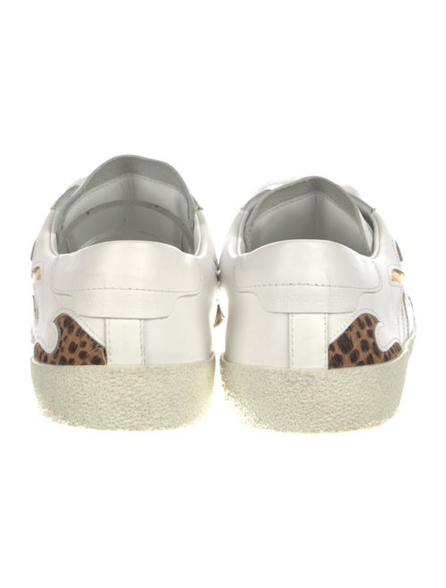 Saint Laurent Leather Animal Print Sneakers