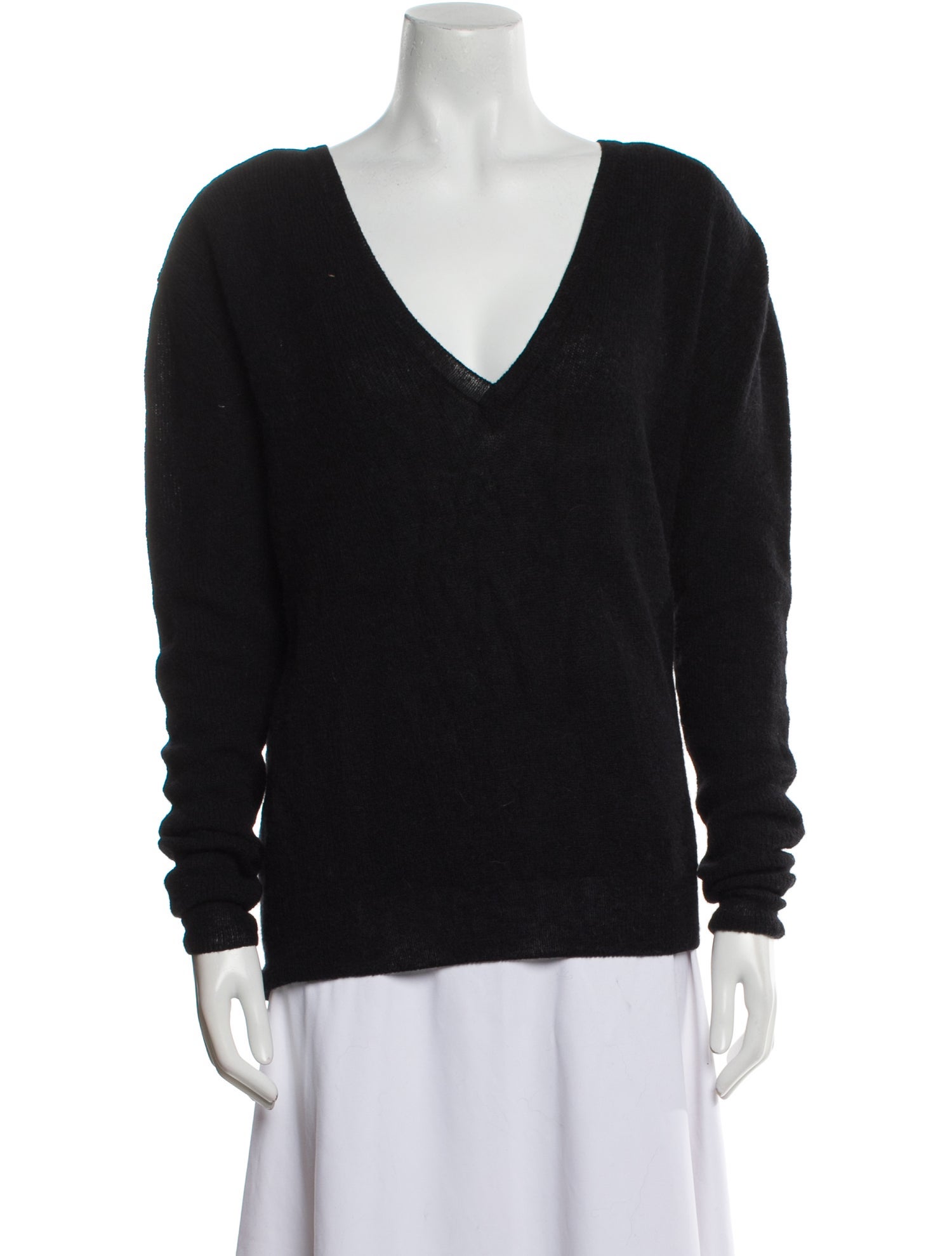 Saint Laurent Alpaca V-Neck Sweater w/ Tags