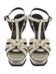 Saint Laurent Patent Leather T-Strap Sandals