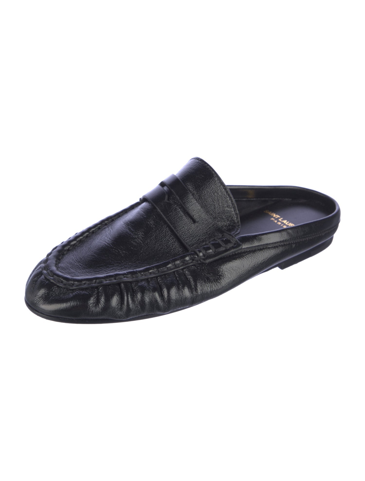 Saint Laurent Peg Leather Mules