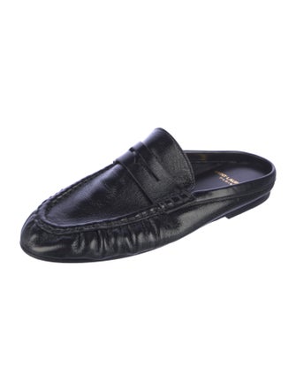 Saint Laurent Peg Leather Mules