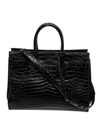 Saint Laurent Embossed Leather Sac De Jour