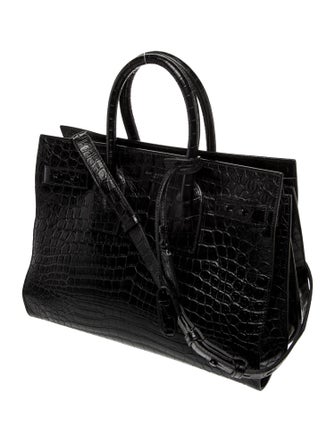 Saint Laurent Embossed Leather Sac De Jour