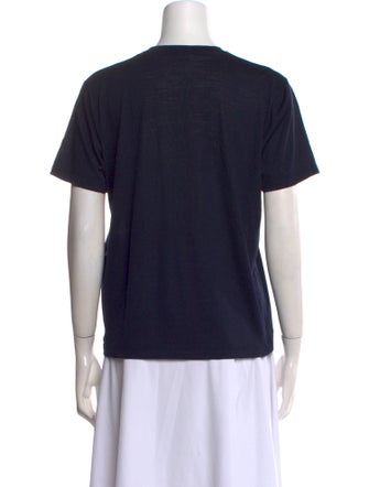 Saint Laurent Wool Crew Neck T-Shirt