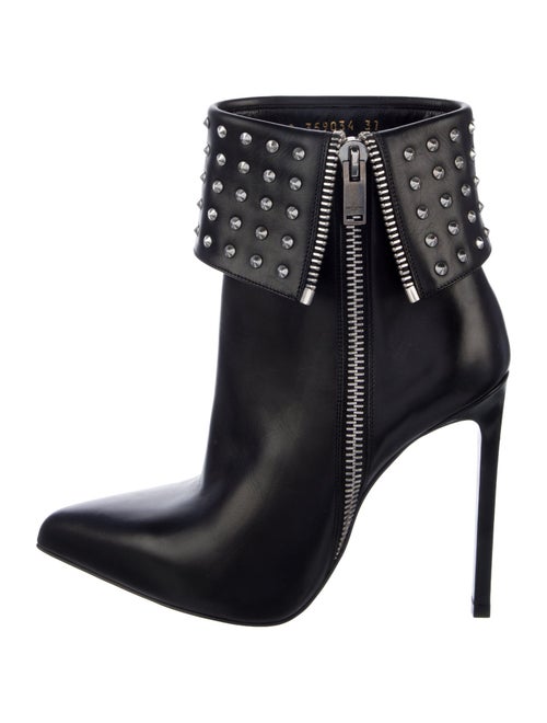 Saint Laurent Spike Accents Leather Boots