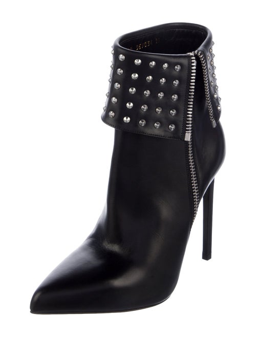 Saint Laurent Spike Accents Leather Boots