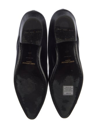 Saint Laurent Patent Leather Lace-Up Boots