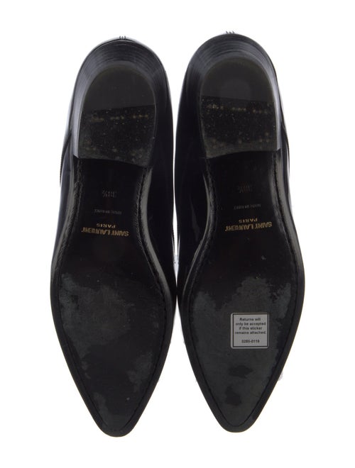 Saint Laurent Patent Leather Lace-Up Boots
