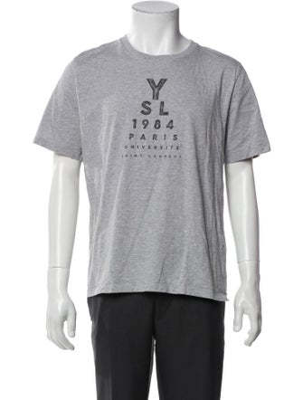 Saint Laurent Graphic Print Crew Neck T-Shirt