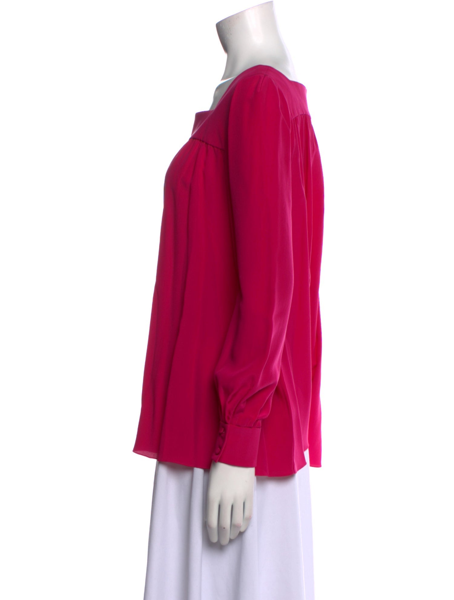 Saint Laurent Silk Square Neckline Blouse