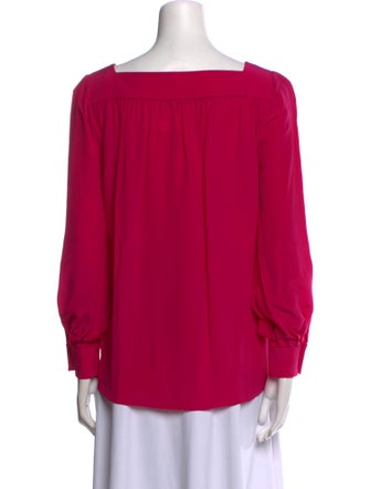 Saint Laurent Silk Square Neckline Blouse