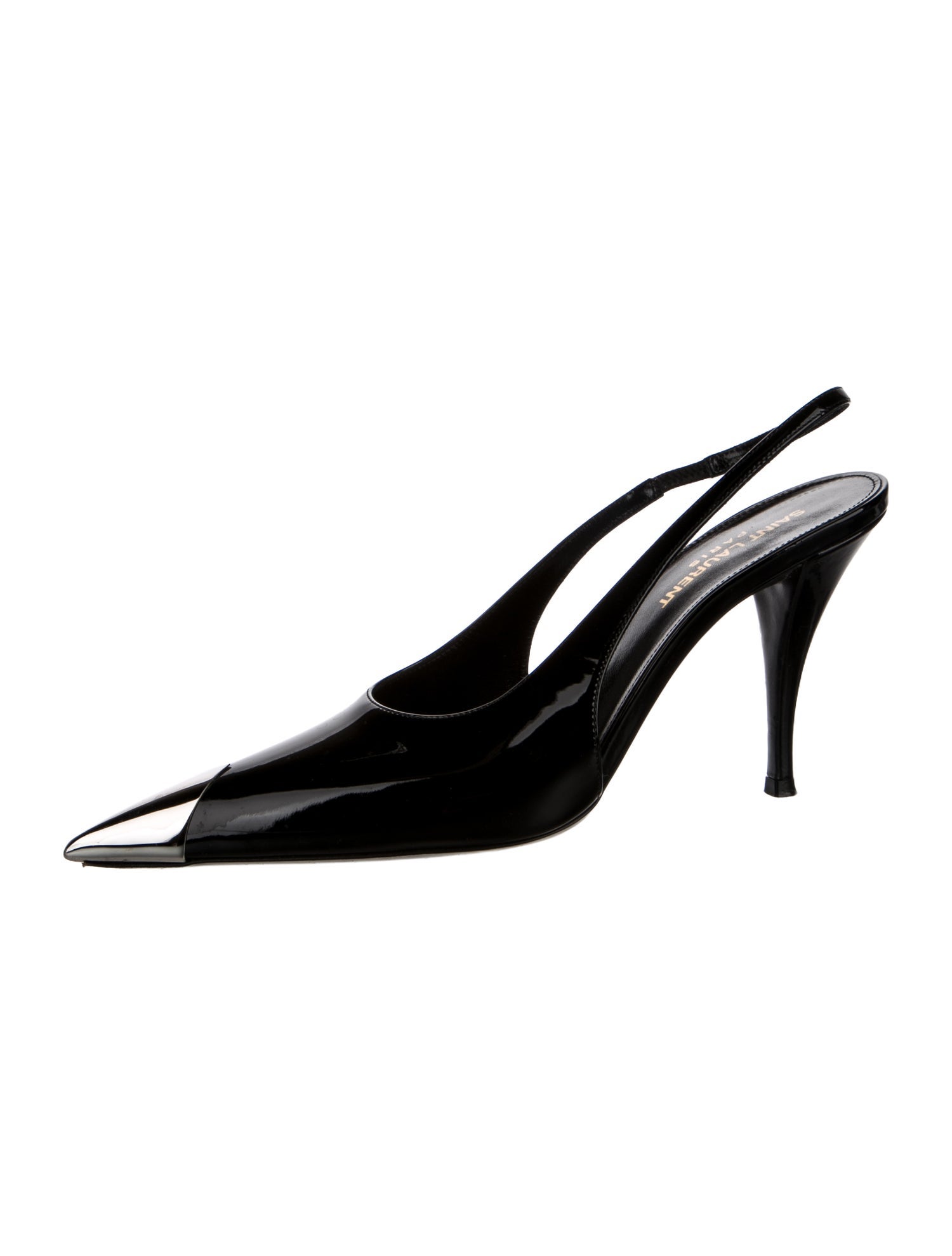 Saint Laurent Patent Leather Slingback Pumps