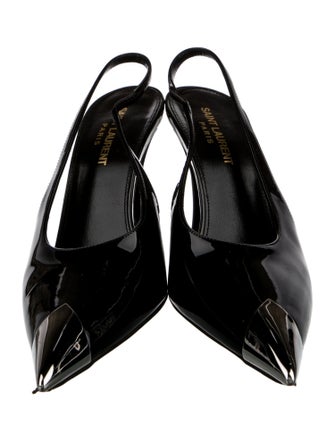 Saint Laurent Patent Leather Slingback Pumps