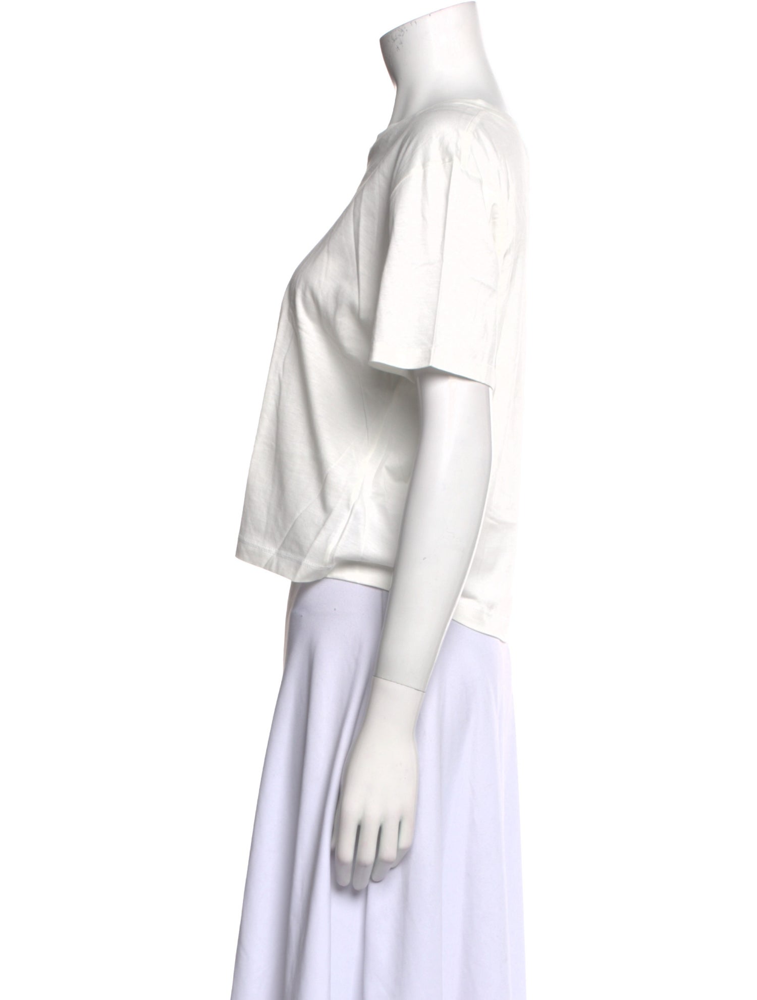 Saint Laurent Graphic Print Crew Neck Crop Top