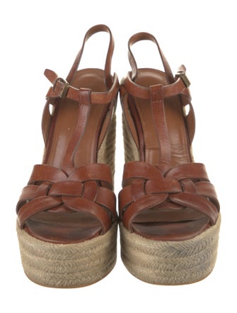 Saint Laurent Leather Espadrilles