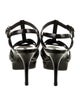 Saint Laurent Embossed Leather T-Strap Sandals