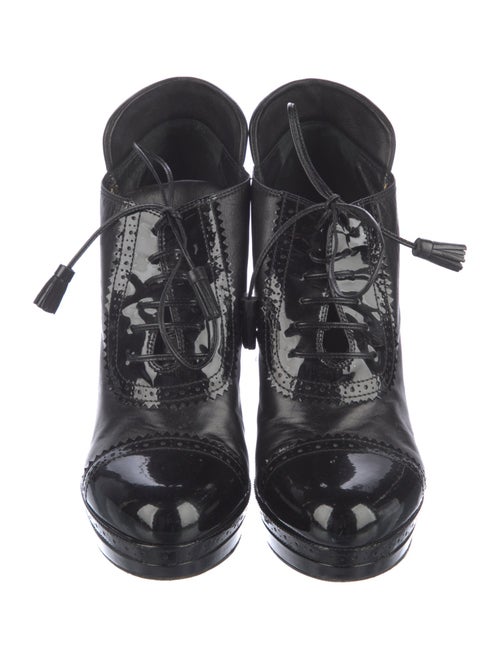 Saint Laurent Leather Lasercut Accents Pumps