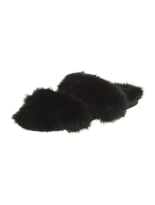 Saint Laurent Mink Fur Trim Slides