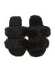 Saint Laurent Mink Fur Trim Slides