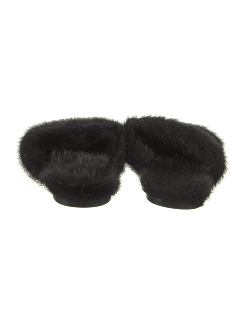 Saint Laurent Mink Fur Trim Slides