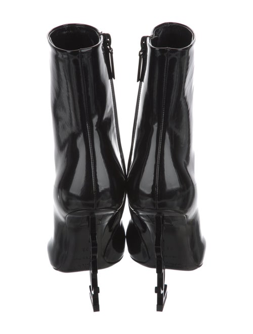 Saint Laurent Patent Leather Lace-Up Boots