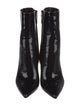 Saint Laurent Patent Leather Lace-Up Boots