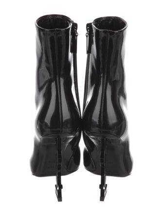 Saint Laurent Patent Leather Lace-Up Boots