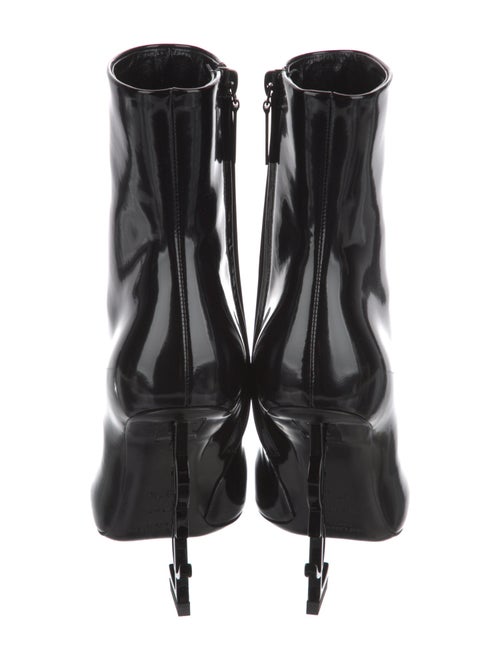 Saint Laurent Patent Leather Lace-Up Boots