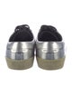 Saint Laurent Leather Embroidered Accent Sneakers