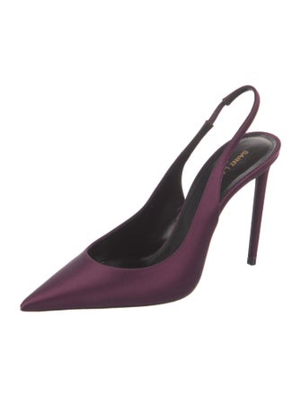 Saint Laurent Satin Slingback Pumps