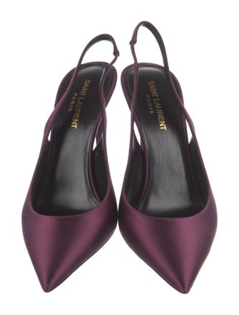 Saint Laurent Satin Slingback Pumps