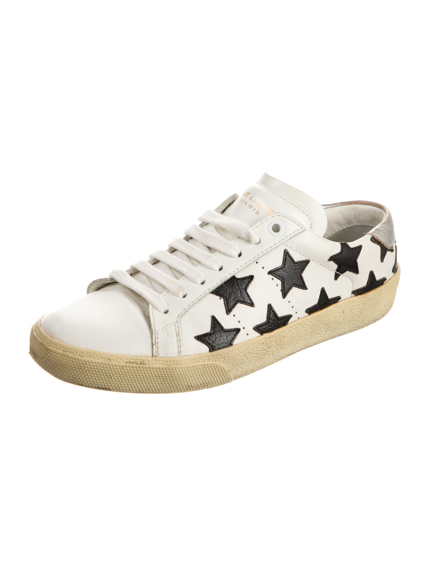 Saint Laurent Leather Printed Sneakers