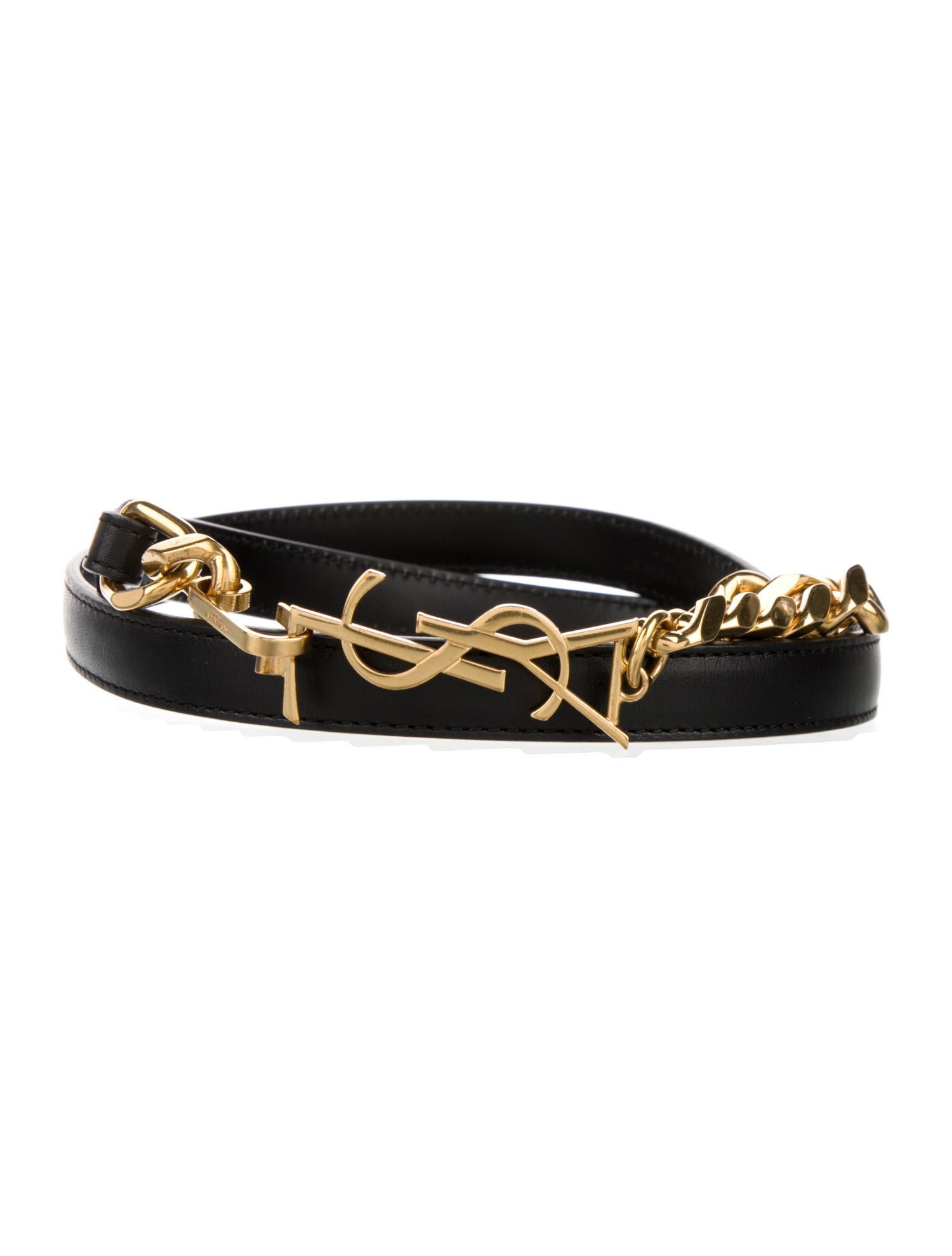Saint Laurent Skinny Leather Waist Belt
