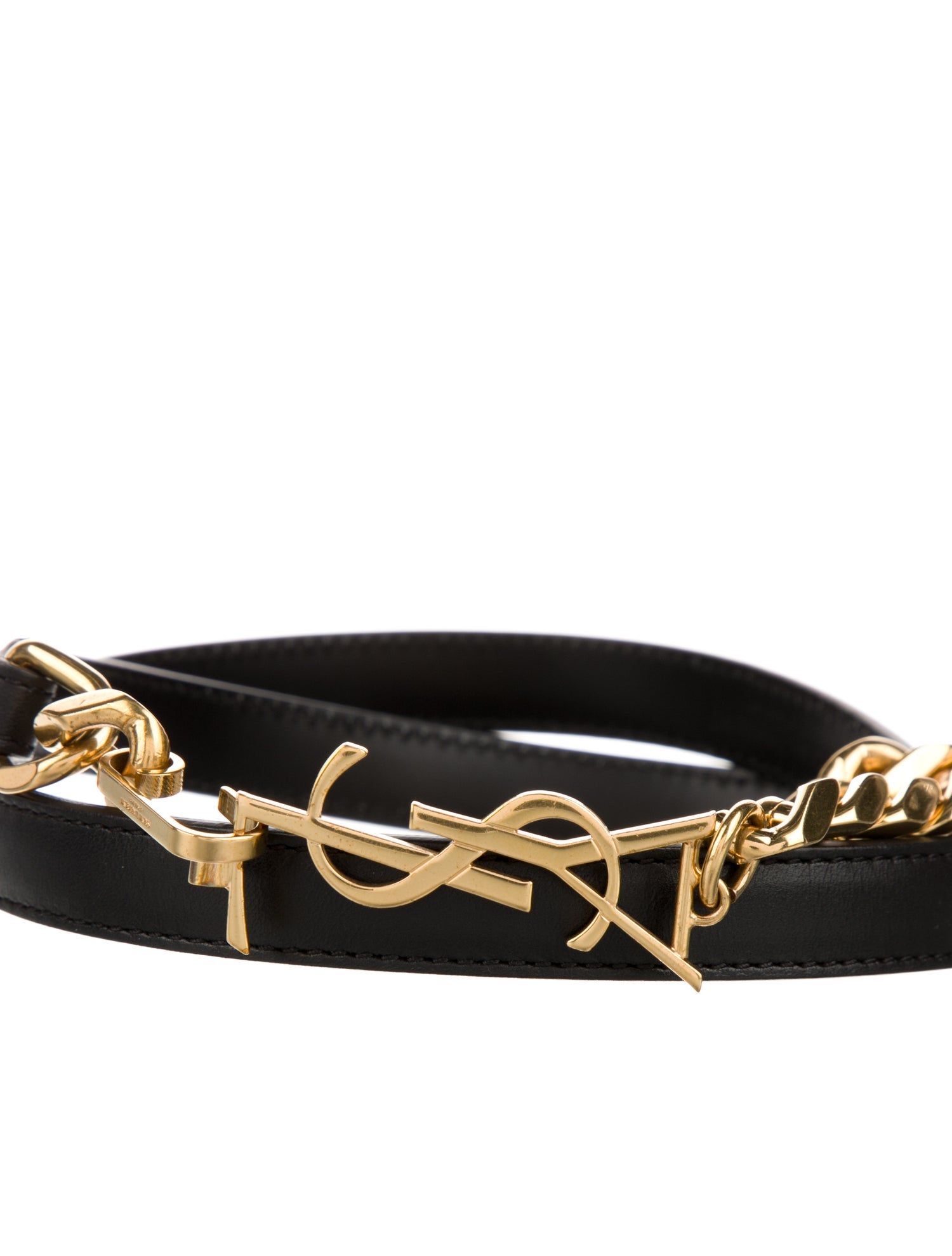 Saint Laurent Skinny Leather Waist Belt