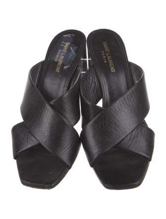 Saint Laurent Leather Slides