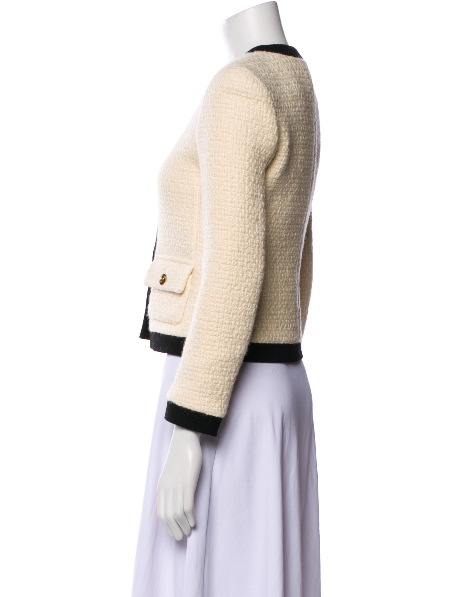 Saint Laurent Wool Colorblock Pattern Evening Jacket