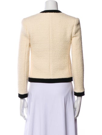 Saint Laurent Wool Colorblock Pattern Evening Jacket