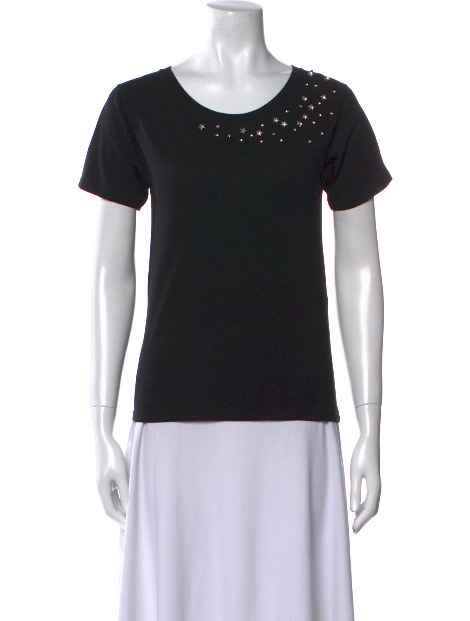 Saint Laurent Scoop Neck Short Sleeve T-Shirt