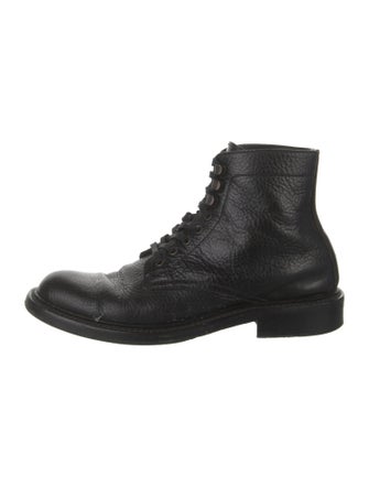 Saint Laurent Leather Combat Boots