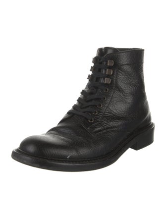 Saint Laurent Leather Combat Boots