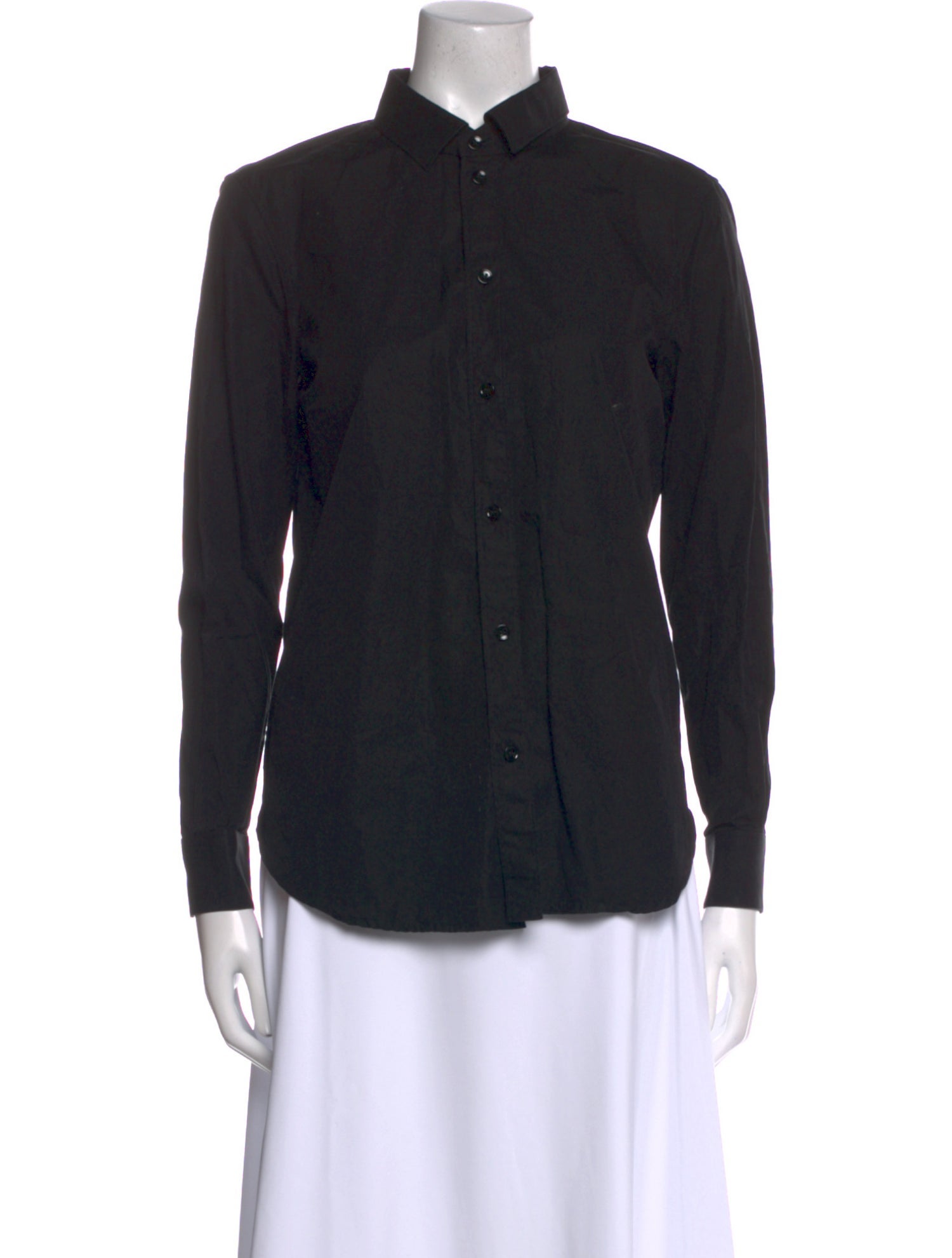 Saint Laurent Long Sleeve Button-Up Top