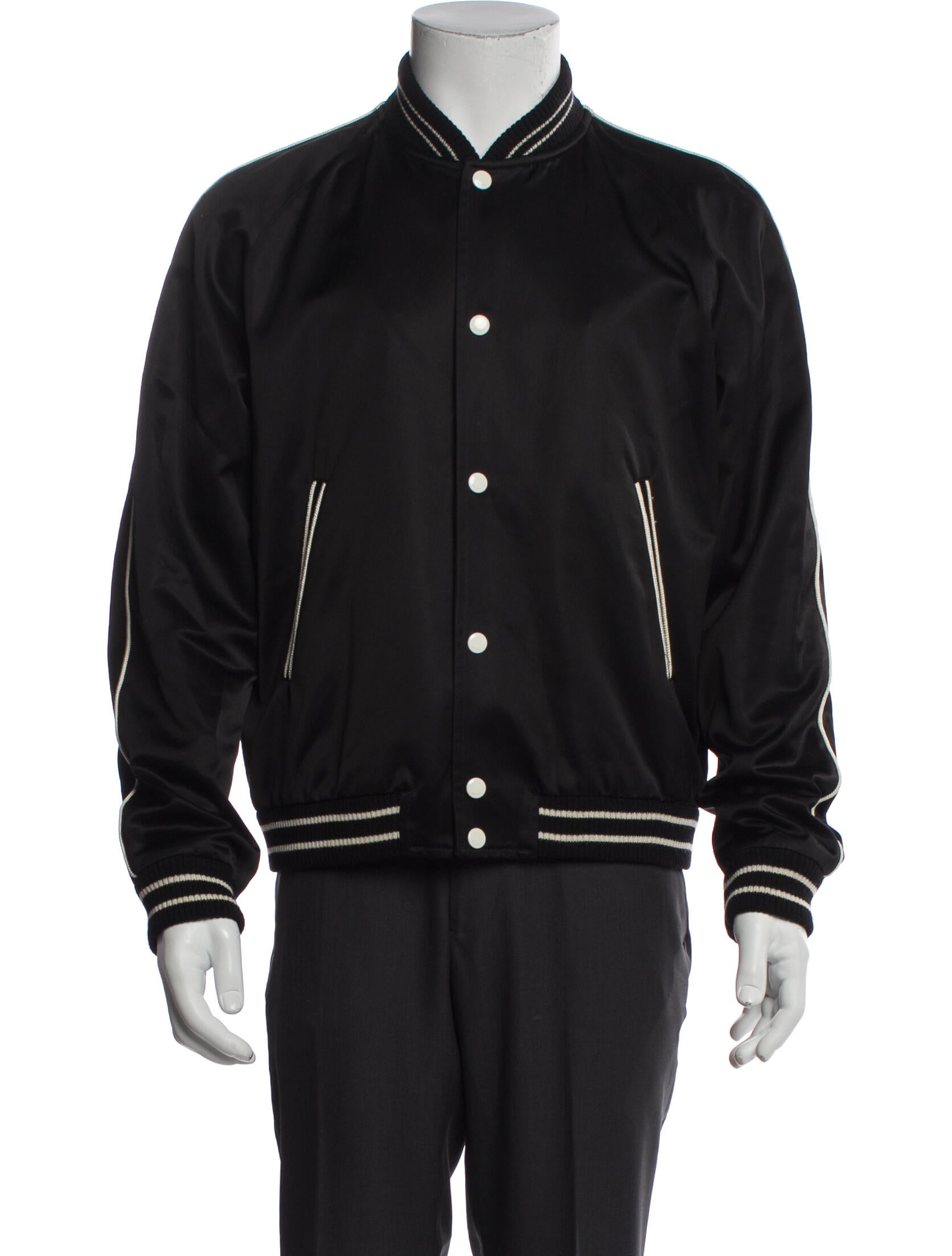 Saint Laurent 2018 Striped Bomber Jacket