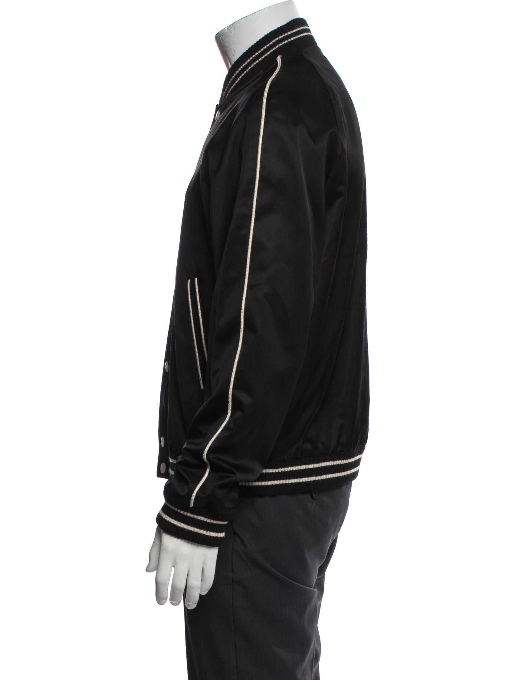 Saint Laurent 2018 Striped Bomber Jacket