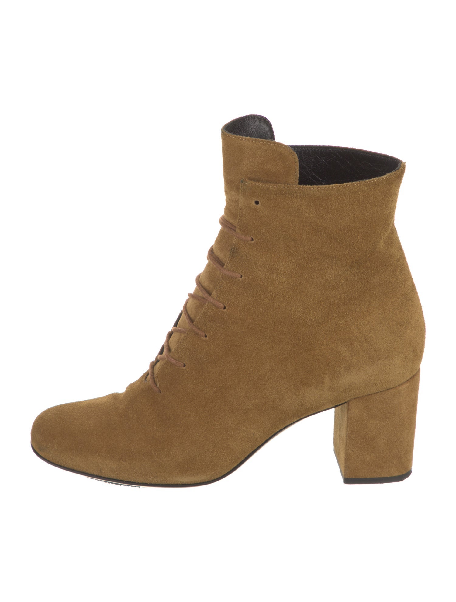 Saint Laurent Suede Lace-Up Boots