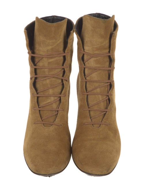Saint Laurent Suede Lace-Up Boots