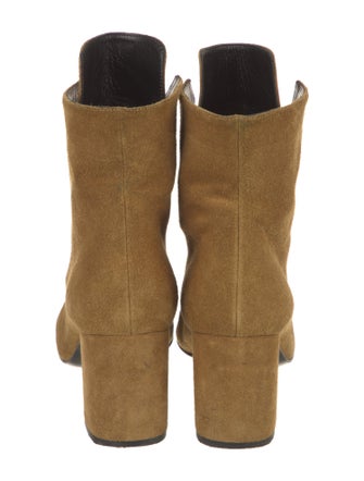 Saint Laurent Suede Lace-Up Boots