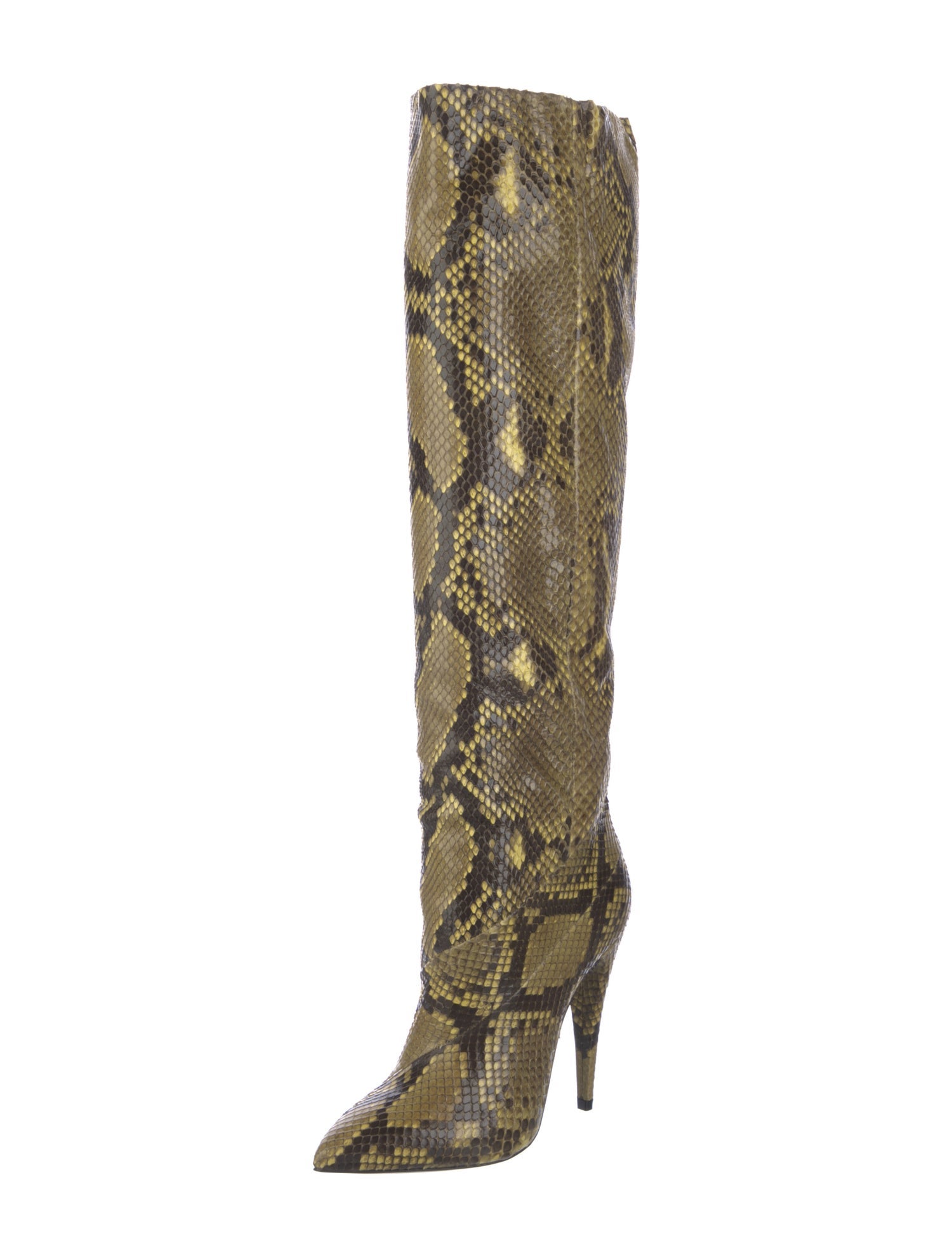 Saint Laurent Snakeskin Animal Print Boots
