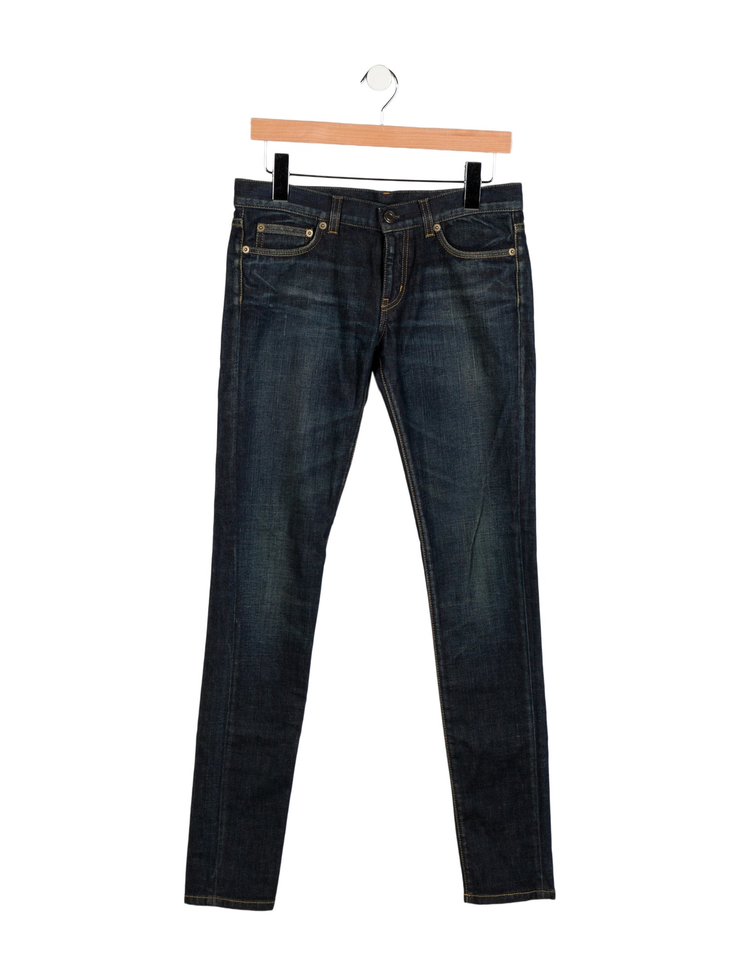 Saint Laurent High-Rise Skinny Leg Jeans