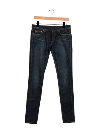 Saint Laurent High-Rise Skinny Leg Jeans