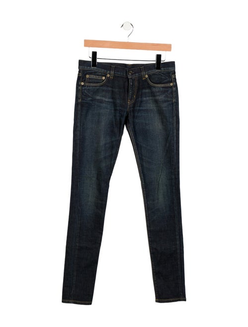 Saint Laurent High-Rise Skinny Leg Jeans